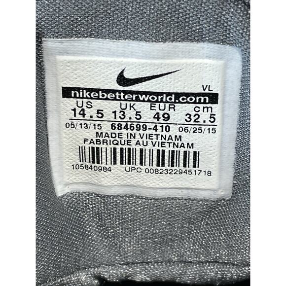 Nike Huarache Lacrosse Shoes Blue/White 684699-010 Mens Size 14.5 Sports Sneaker - Picture 12 of 13